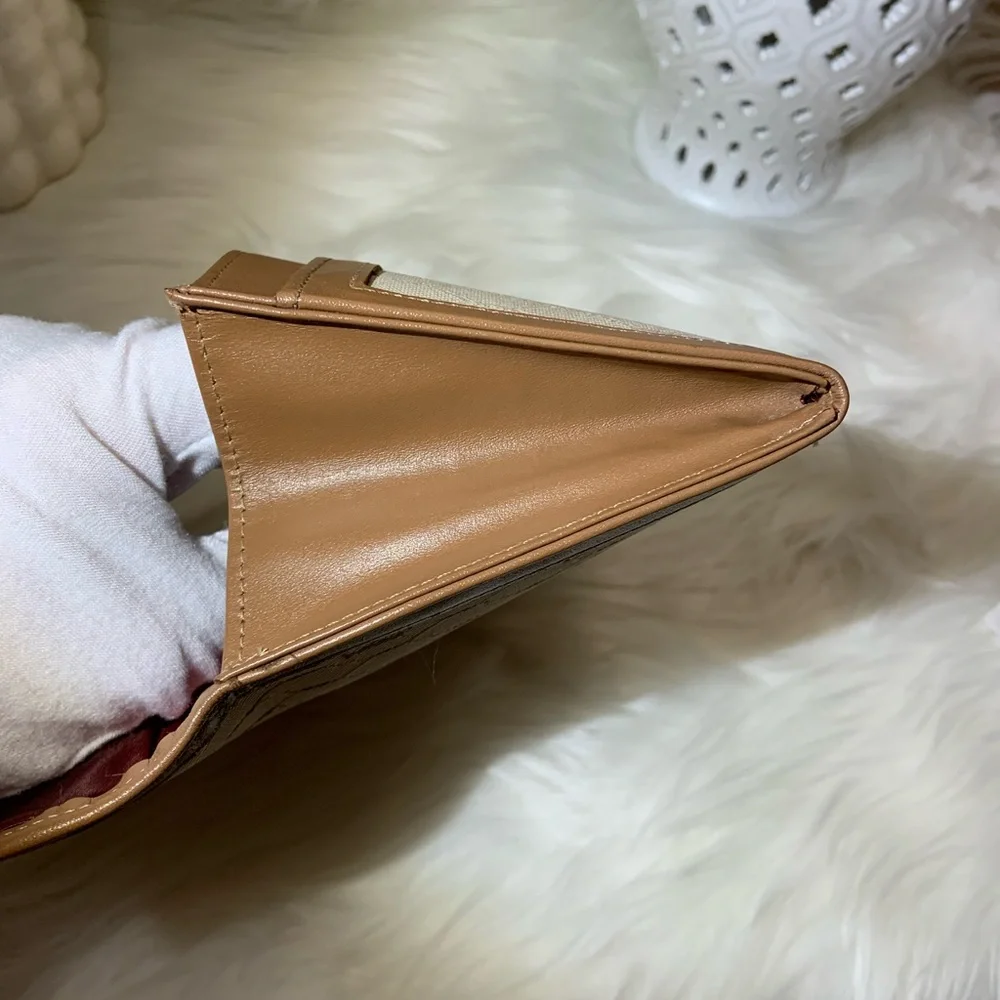 Christian Dior Vintage Honeycomb Long Wallet With COA